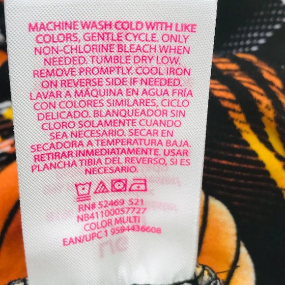 NoBo Women's Size Lg 11-13 Halloween Fall High Rise Leggings Plaid Pumpkin Black - Picture 6 of 11